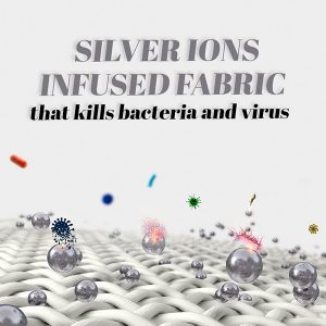 6 silver ions infused fabric