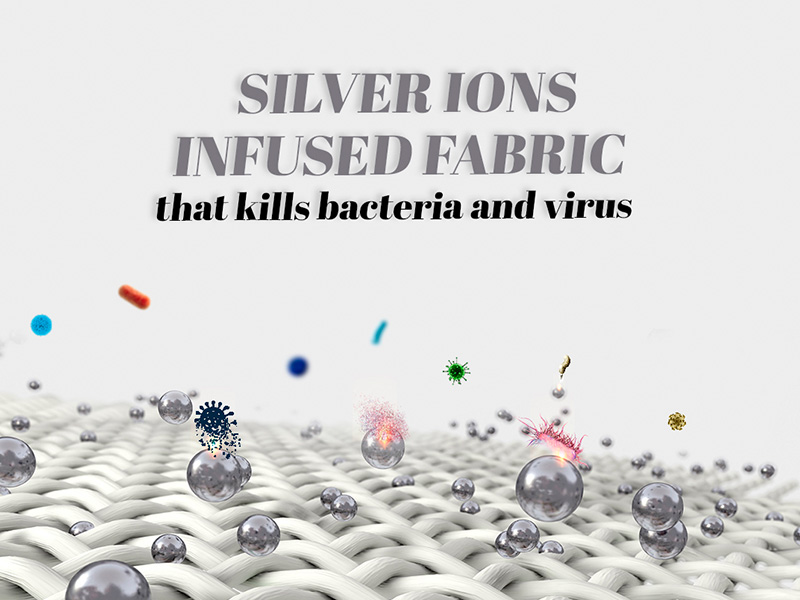 6 silver ions infused fabric
